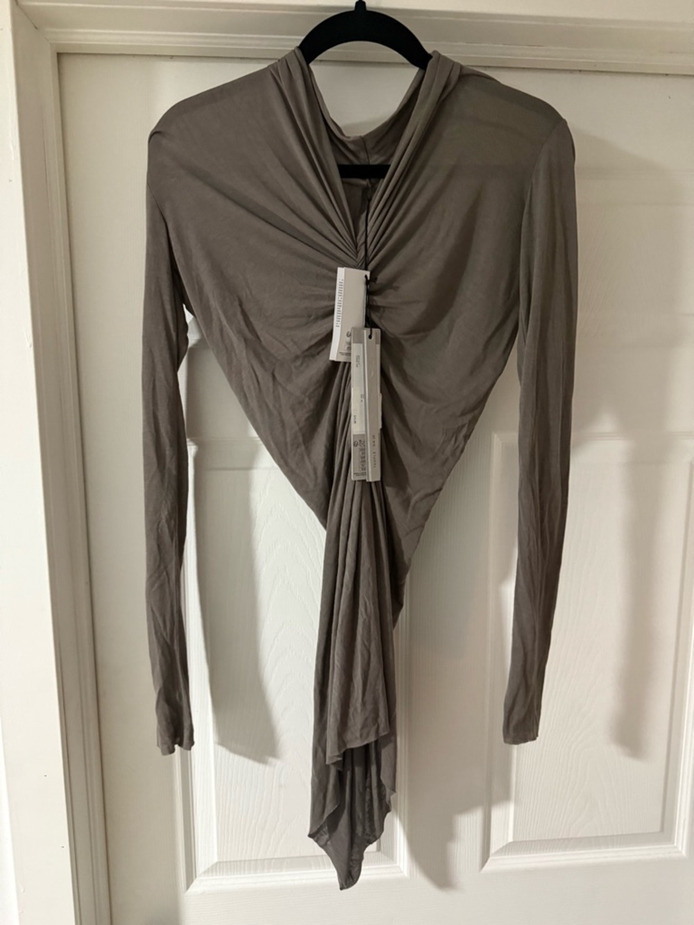 Rick Owen’s Radiance gathered jersey top size 38